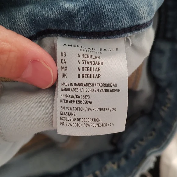 💙 EUC American Eagle Ladie's Next Level Stretch Curvy Highest Rise Jeggings, 4R - Picture 8 of 14